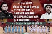 hth华体会官网-CBA推迟季后赛赛程：将在致敬抗疫主题的情况下重新安排